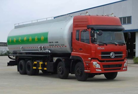 东风天龙8x4粉粒物料运输车